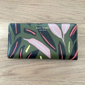 Kate Spade Eva Modern Feathers Slim Wallet